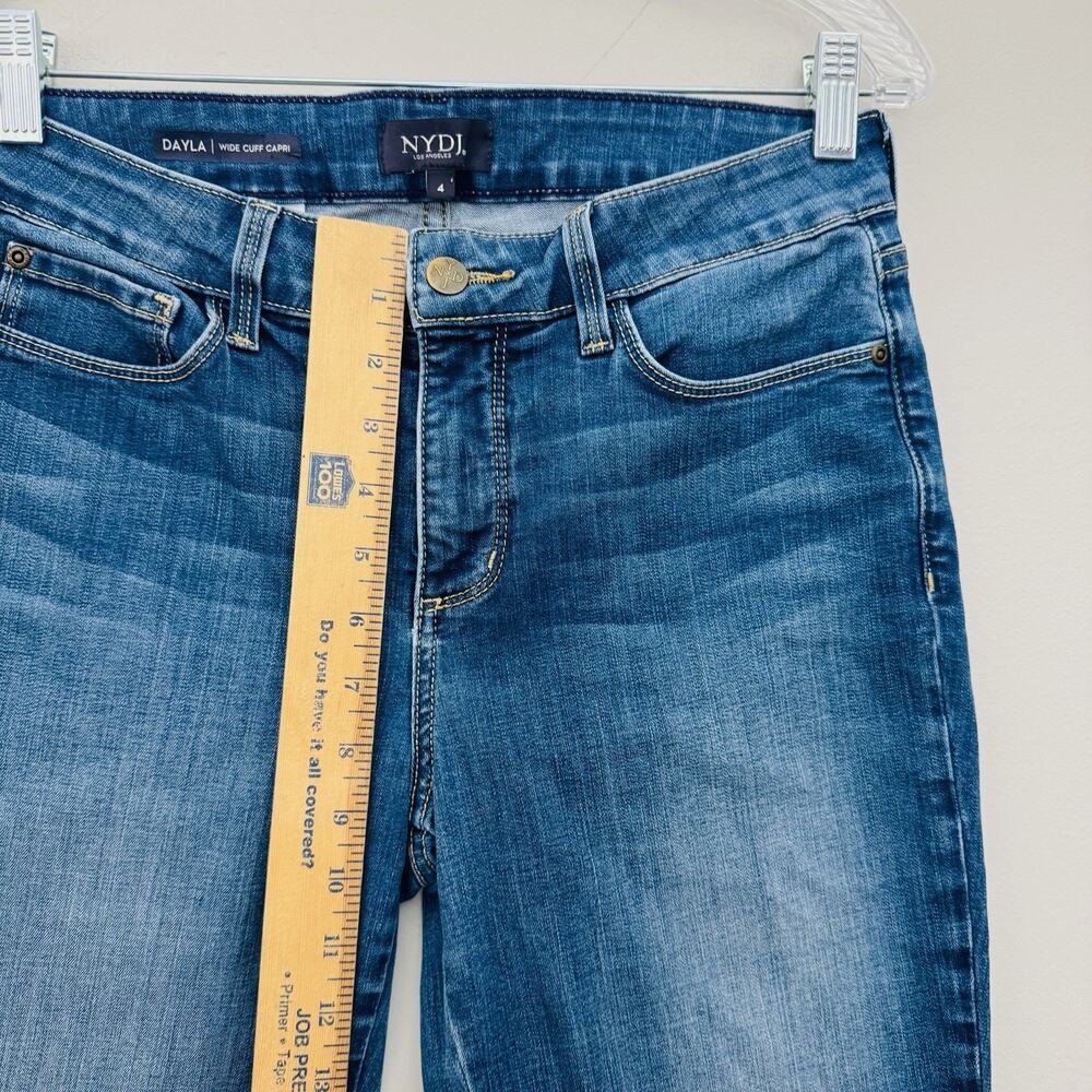 NYDJ Dayla Wide Leg Cuff Capri Jeans Women’s Size 4 - Picture 3 of 8